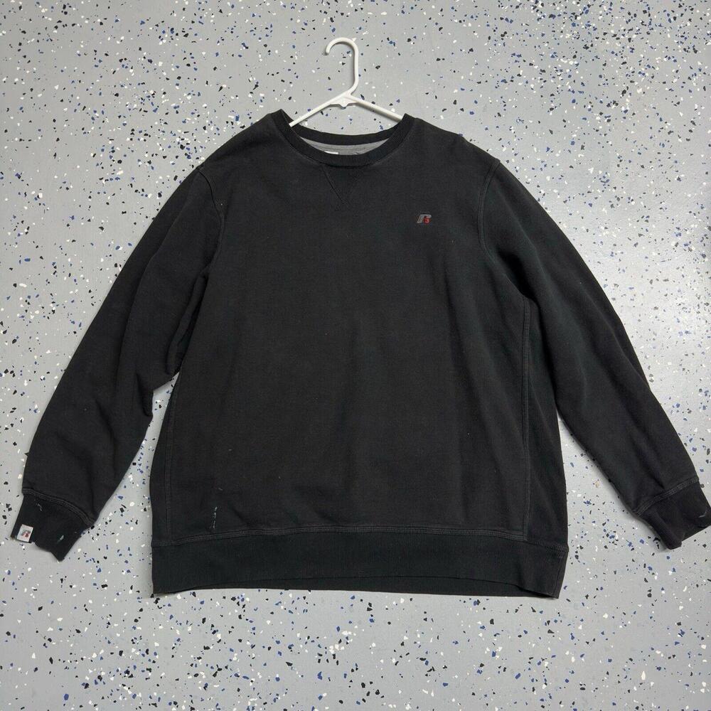 Vintage 2000s Russell Athletic Faded Black Pullover Crewneck